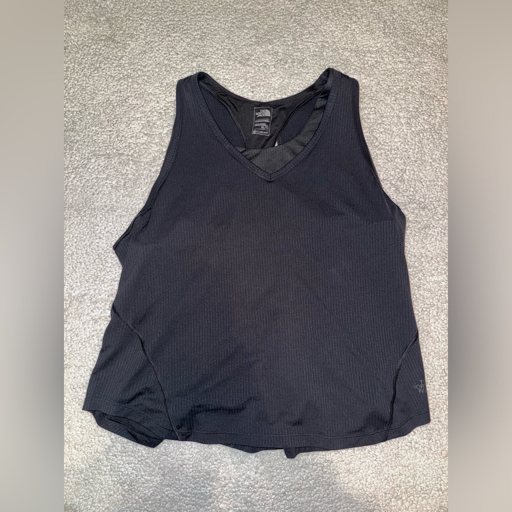 The North Face Women's XL Flash-Dry Tank top Built-in Bra Black Keyhole Back